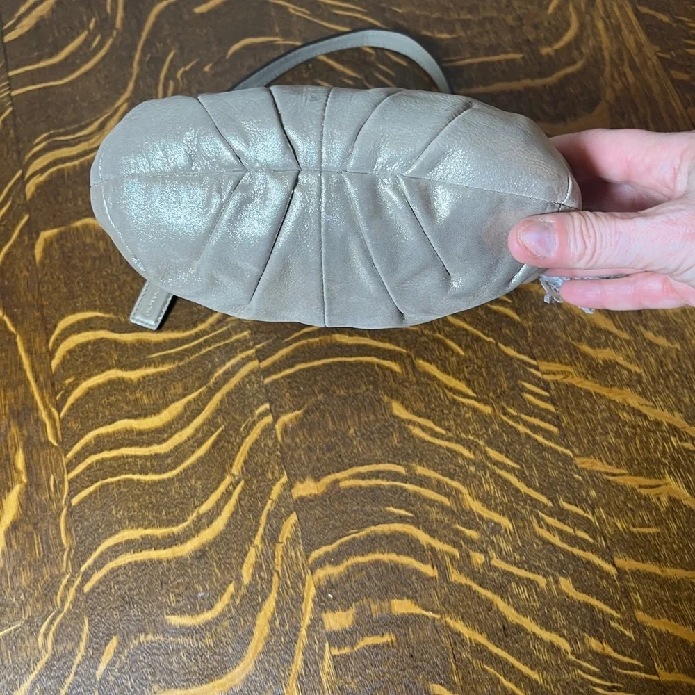 Coach Shimmer Finish Tan Leather Mini Shoulder Bag - Picture 3 of 11